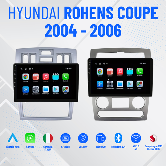 Autoradio   per   Hyundai   Rohens-Coupe   9"   |   2004-2006   |   Android   |   Bluetooth   |   CarPlay   |   Android   Auto   | 4-64GB   Ram