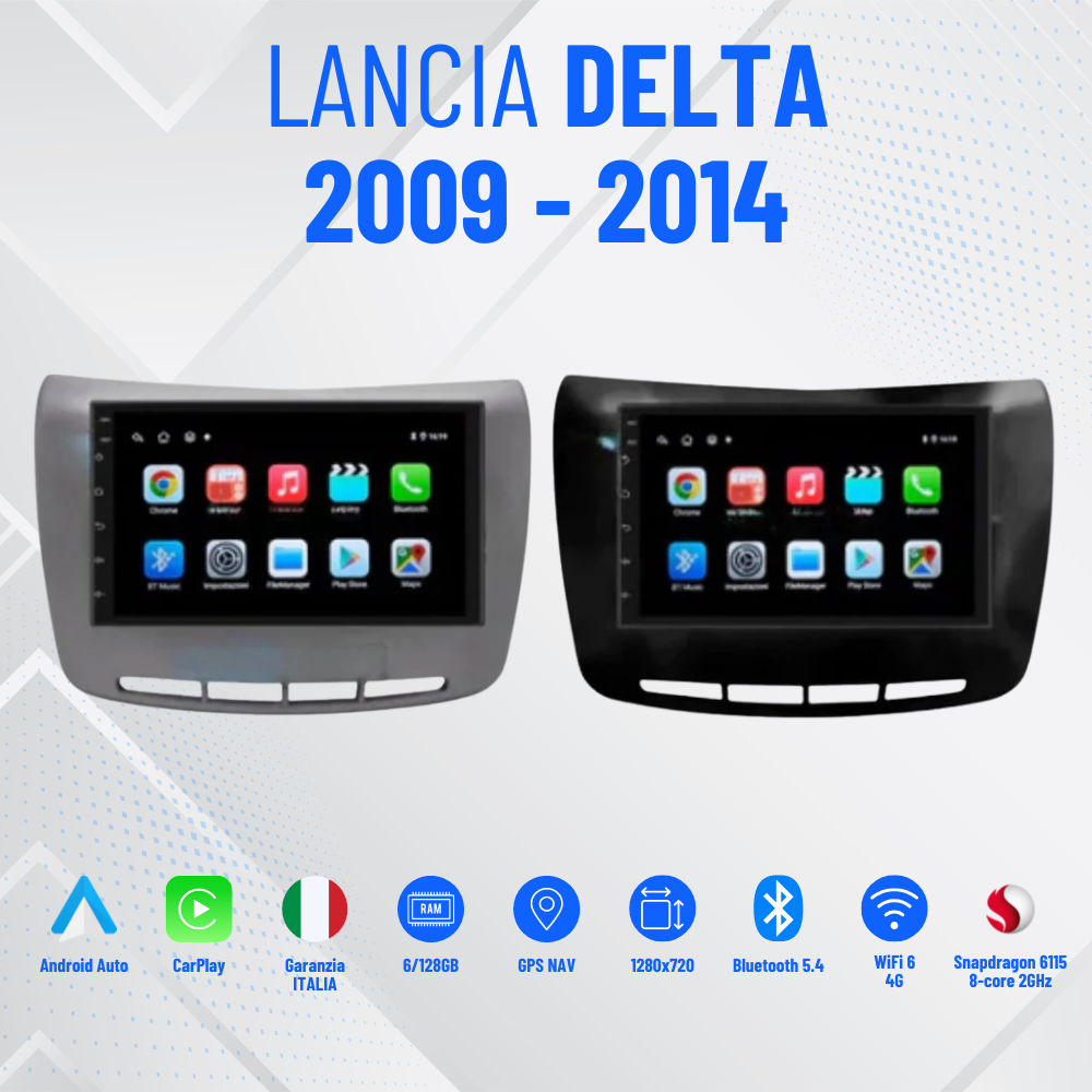 Autoradio   per   Lancia   Delta   7"   |   2009-2014   |   Android   |   Bluetooth   |   CarPlay   |   Android   Auto   |   /8GB/256G   Ram +