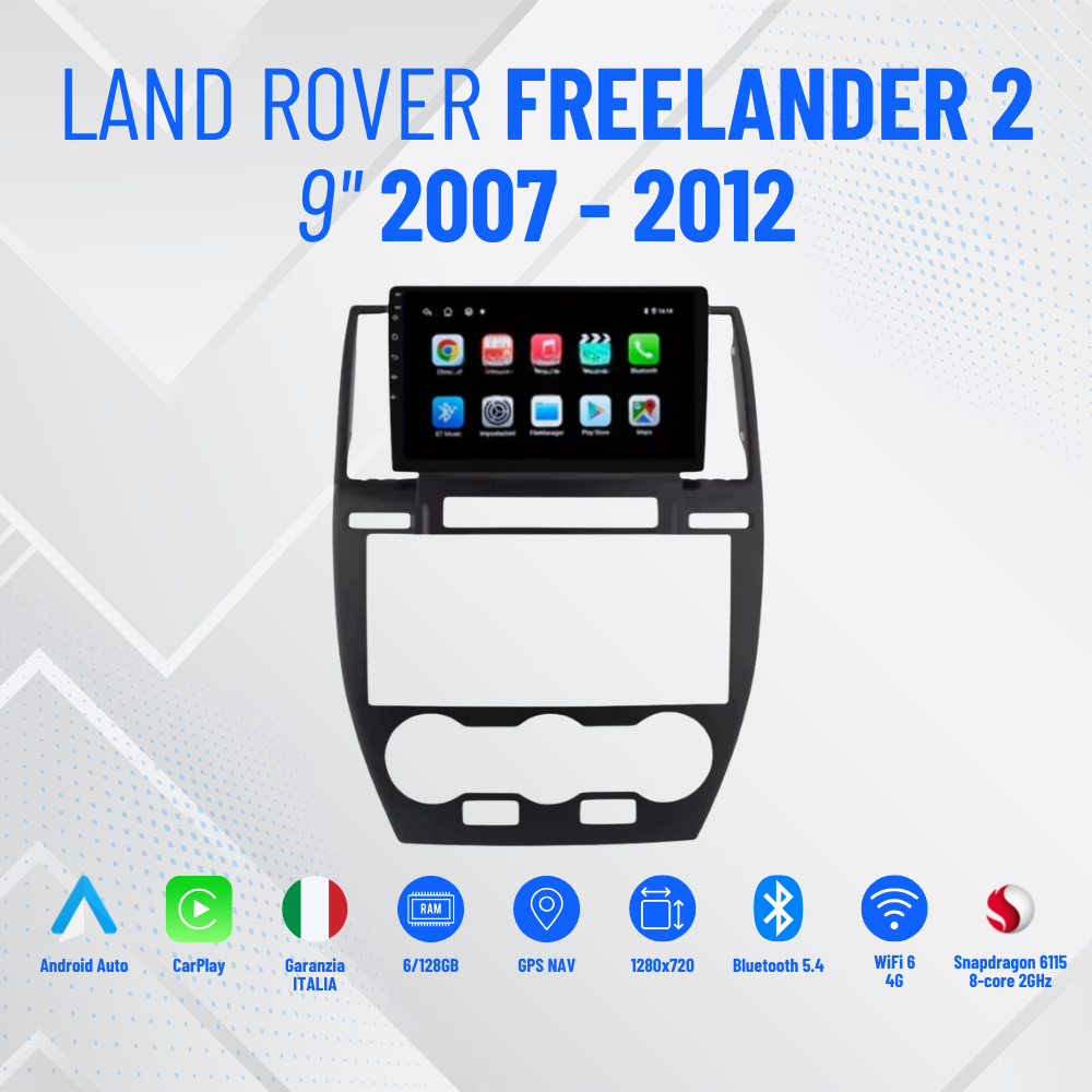 Autoradio   per   Land   Rover   Freelander   2   9"   |   2007-2012   |   Android   |   Bluetooth   |   CarPlay   |   Android   Auto   |   4-64GB   Ram