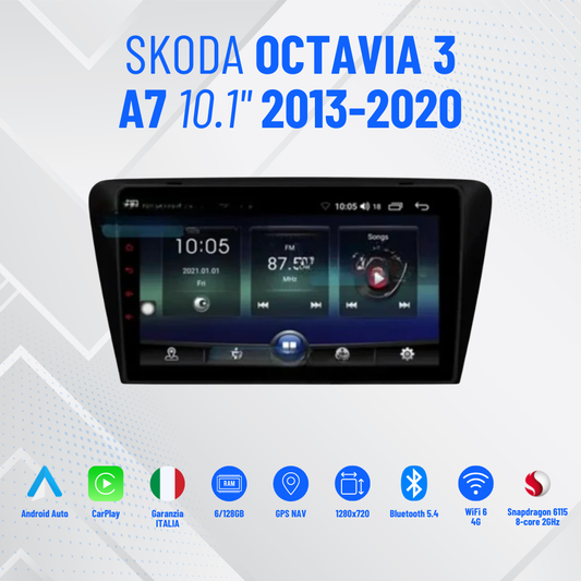 Autoradio   per   Skoda   Octavia   3   A7   10.1"   |   2013-2020   |   Android   |   Bluetooth   |   CarPlay   |   Android   Auto   |   4-64 GB