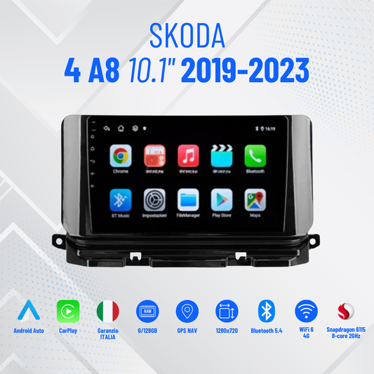 Autoradio   per   Skoda   Octavia   4   A8   10.1"   |   2019-2023   |   Android   |   Bluetooth   |   CarPlay   |   Android   Auto   |   4-64GB  Ram