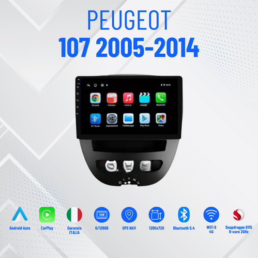 Autoradio   per   Toyota   Aygo   |   Citroen   C1   |   Peugeot   107   10.1"   |   2005-2014   |   Android   |   Bluetooth   |   CarPlay   |   Android   Auto   |   4-64GB   Ram