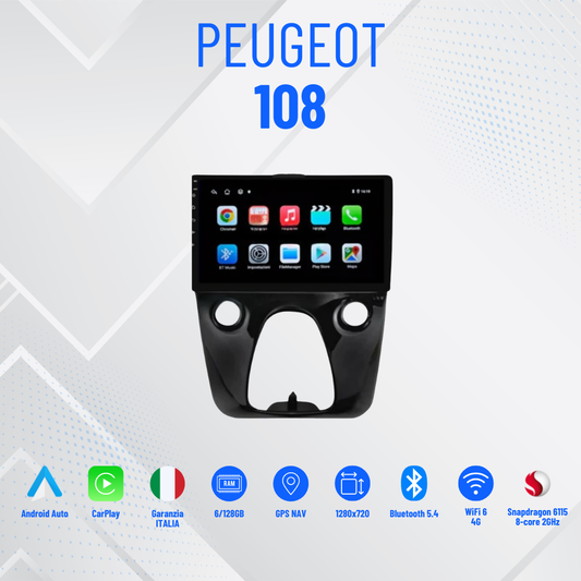 Autoradio   per   Toyoya   Aygo   |   Citroen   C1   |   Peugeot   108   |   10.1"   |   2014-2021   |   Android   |   Bluetooth   |   CarPlay   |   Android   Auto   |   4-64GB  Ram