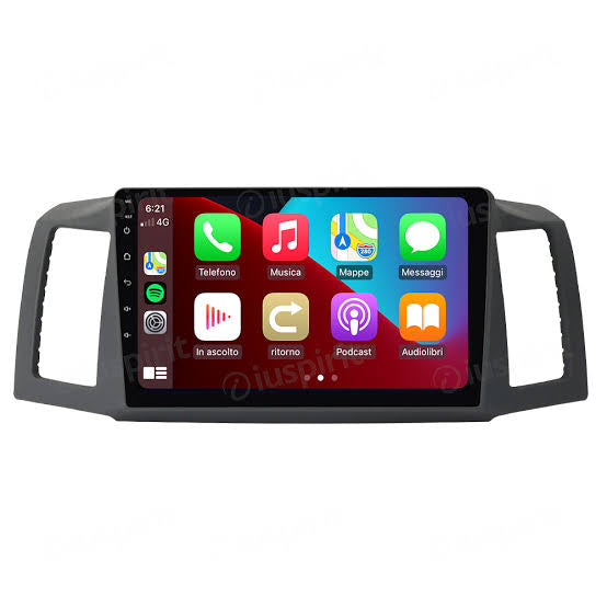 Jeep gran Cherokee  2005> 10.1”Mascherina Inclusa Autoradio 2 Din Android Auto + Carplay / Stereo Touch  | Navigatore GPS + Bluetooth + Wifi 4GB-64GB