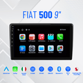 Fiat 500 /9” Pollici - Mascherina Inclusa - Autoradio 2 Din Android Auto + Carplay / Stereo Touch 6/128GB | Navigatore GPS + Bluetooth + Wifi Ventola raffreddamento