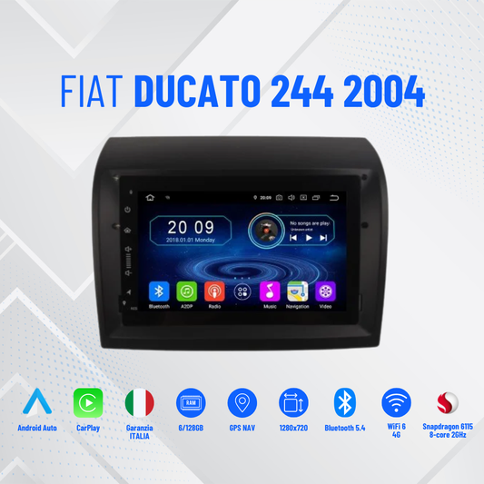 Fiat Ducato 244 anno (2004 in poi | 7”pollici | Mascherina Inclusa - Autoradio 2 Din Android auto + Carplay  Giga