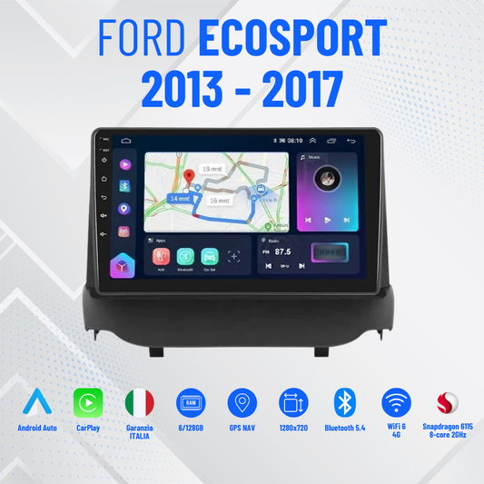 Ford eco sport | 9 Pollici - Mascherina Inclusa - Autoradio 2 Din Android Auto + Carplay / Mk3 Stereo Touch 2/64gb | Navigatore GPS + Bluetooth + Wifi