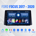 Ford focus 2017-2020  9" Pollici Android Autoradio GPS Navigazione/WiFi+Bluetooth, Sistema Multimediale Digitale Internet Touch Screen Da 1080P HD Per Auto, Fotocamera Posteriore,4-64giga+centralina canbas per recupero comandi al volante