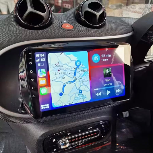 Smart 453 Fortwo (2014/2020) | 9 pollici + Mascherina Inclusa - Autoradio 2 Din Android auto + Carplay / Stereo Touch 4/64gb | Navigatore GPS + Bluetooth + Wifi