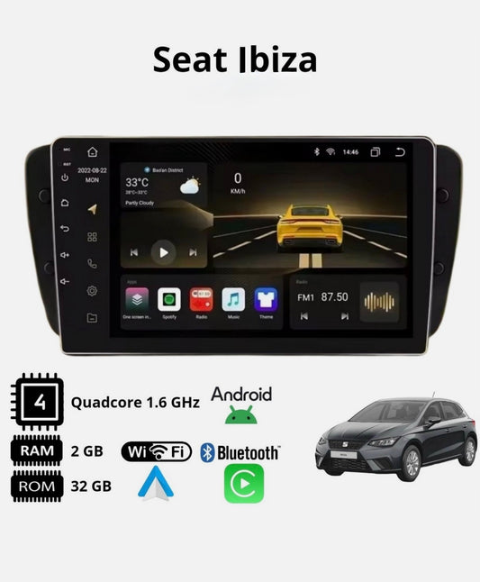 Seat Ibiza  9”|   2008-2013|   Android   |   Bluetooth   |   CarPlay   |   Android   Auto   |   /8GB/256G   Ram +