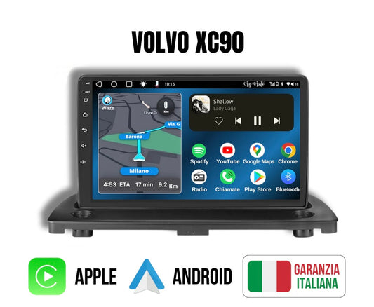 Volvo Xc90 (2004-2014) | 9 Pollici - Mascherina Inclusa Autoradio 2 Din Android Auto + Carplay / Stereo Touch 2/64gb - 4/64gb | Navigatore GPS + Bluetooth + Wifi