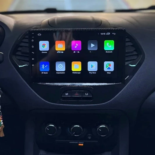 Ford ka 2019 | 9 Pollici - Mascherina Inclusa - Autoradio 2 Din Android Auto + Carplay / Stereo Touch 4/64GB | Navigatore GPS + Bluetooth + Wifi