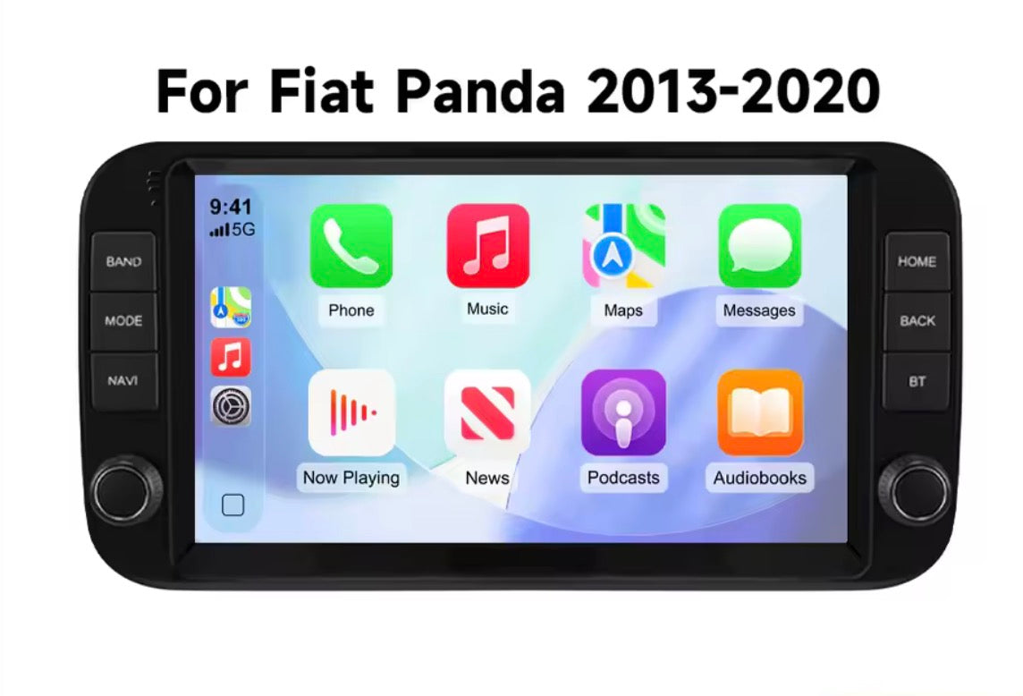 CUSTOM FIT COMPLETO AUTORADIO PANDA 9'' POLLICI ANDROID 12 + MASCHERINA COMPLETO DAL 2013-2026 4/64GB CarPlay+android auto 8-Octacore