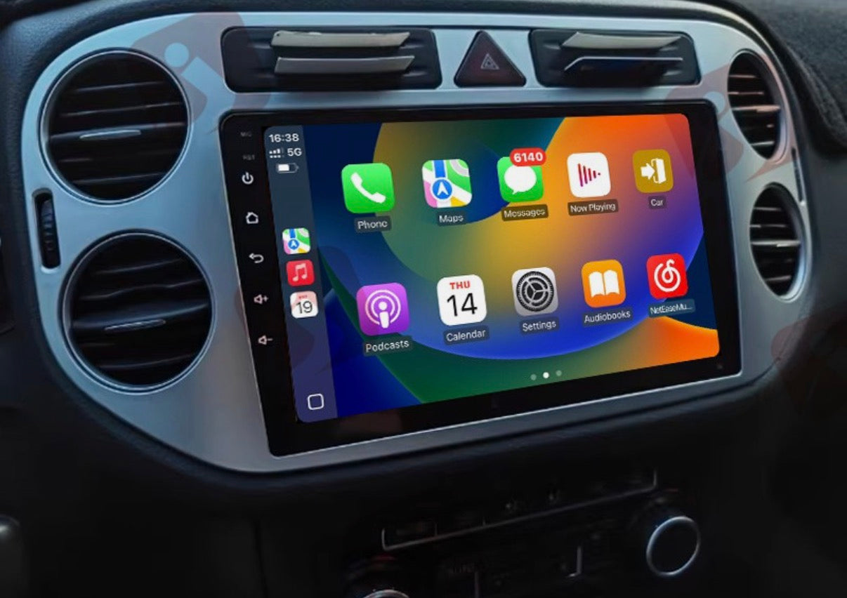 Volkswagen Tiguan | 9”Pollici - Mascherina Inclusa Autoradio 2 Din Android Auto + Carplay / Stereo Touch 2/64gb - 4/64gb | Navigatore GPS + Bluetooth + Wifi