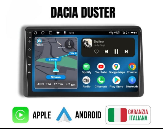Dacia duster 2015-2020| 9 Pollici - Mascherina Inclusa - Autoradio 2 Din Android Auto + Carplay / Stereo Touch 2/32gb | Navigatore GPS + Bluetooth + Wifi