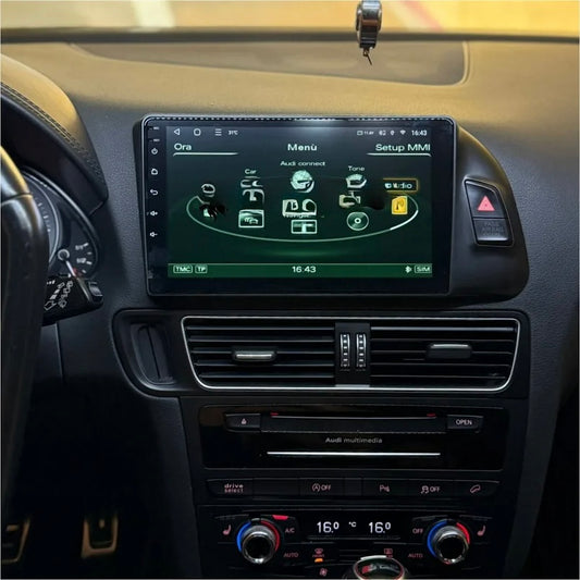 Audi Q5| 9 Pollici - Mascherina Inclusa - Autoradio 2 Din  8-256Gb- KIT Completo Per L'installazione INCLUSO - Android Auto + Carplay / Classe B Stereo Touch 2/64gb | Navigatore GPS + Bluetooth + Wifi + USB
