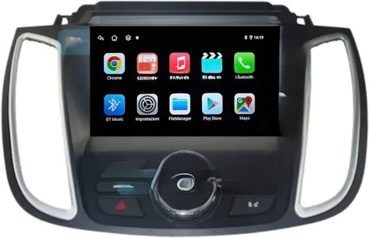 Ford c-Max anno 2017| 9 Pollici - Mascherina Inclusa - Autoradio 2 Din Android Auto + Carplay / Stereo Touch 2/64gb | Navigatore GPS + Bluetooth + Wifi