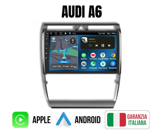 Audi A6 Pollici - Mascherina Inclusa Autoradio 2 Din Android Auto + Carplay / Volkswagen Stereo Touch  | Navigatore GPS + Bluetooth + Wifi