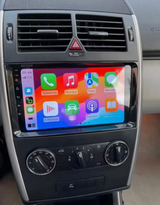 Mercedes Classe B (2004/2012) | 9 Pollici - Mascherina Inclusa - Autoradio 2 Din - KIT Completo Per L'installazione INCLUSO - Android Auto + Carplay / Classe B Stereo Touch 2/64gb | Navigatore GPS + Bluetooth + Wifi + USB Per W245 B160 B170 B180 B190 B200