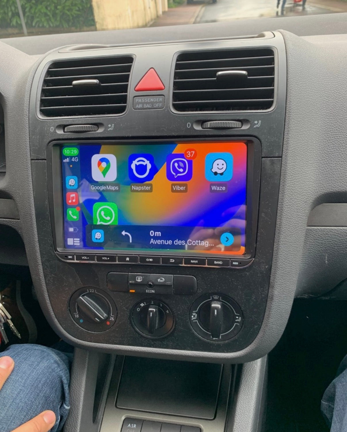 Autoradio Volkswagen -Golf5/4 Seat - Skoda schermo 9”  4-64GB CarPlay+Android auto Wi-Fi -Bluetooth - Mascherina Inclusa - Autoradio 2 Din Carplay / Stereo Touch  | Navigatore GPS + Bluetooth + Wifi