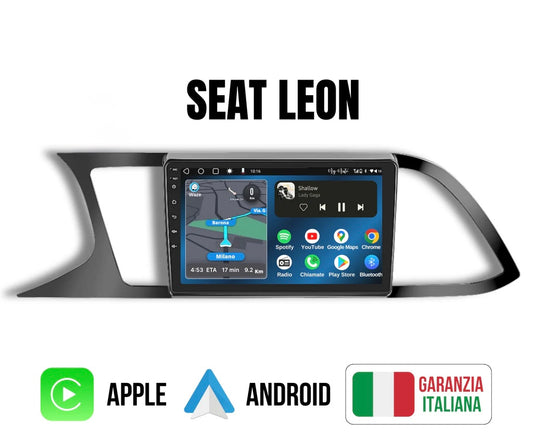 Seat Leon 3 (2012-2020) | 9 Pollici - Mascherina Inclusa - Autoradio 2 Din Android Auto + Carplay / Mk3 Stereo Touch 2/64gb | Navigatore GPS + Bluetooth + Wifi