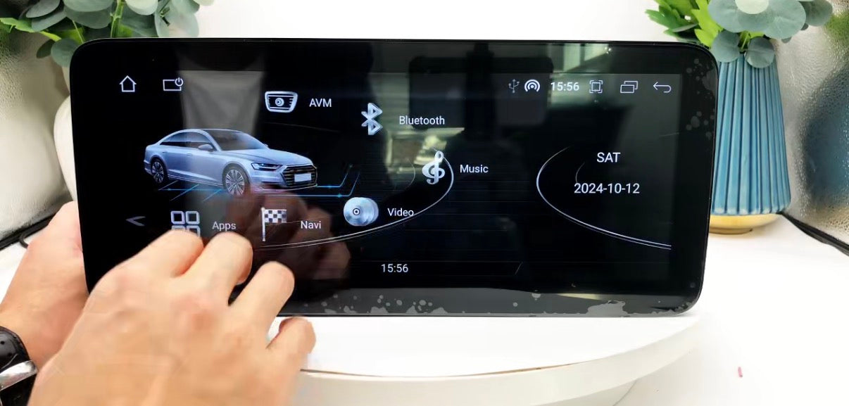 Q3 anno  2012 in poi / 10.25”Pollici - Mascherina Inclusa - Autoradio 2 Din Android Auto + CarPlay / Stereo Touch  | Navigatore GPS + Bluetooth + Wifi