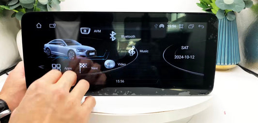 Q3 anno  2012 in poi / 10.25”Pollici - Mascherina Inclusa - Autoradio 2 Din Android Auto + CarPlay / Stereo Touch  | Navigatore GPS + Bluetooth + Wifi