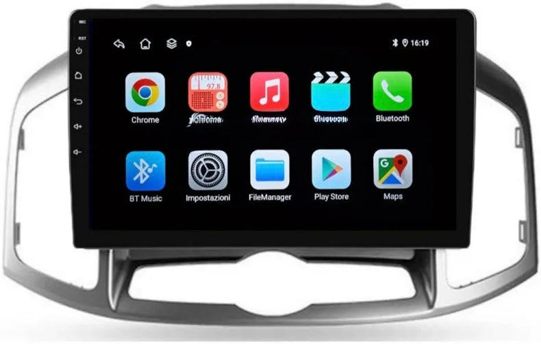 Chevrole captivia 2013 | 9 Pollici - Mascherina Inclusa - Autoradio 2 Din Android Auto + Carplay / Stereo Touch 2/64gb | Navigatore GPS + Bluetooth + Wifi