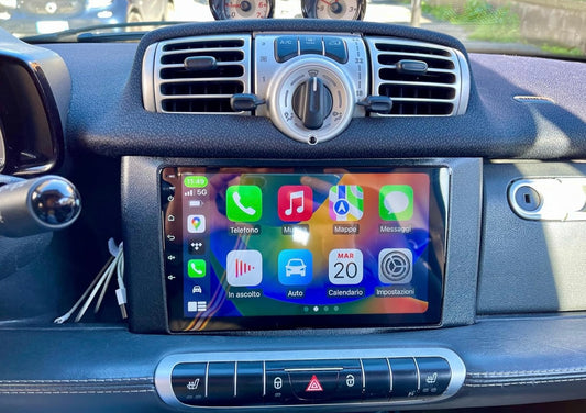 Smart for Two anno 2003 in poi autoradio 9”/ CarPlay+ Android auto