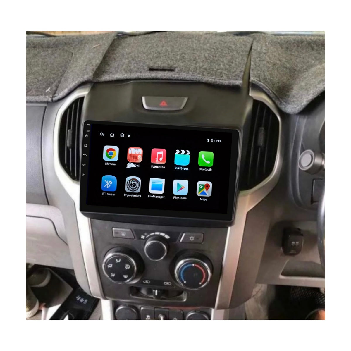 Isuzu d-Max 9”  2012-2019 | 9 Pollici - Mascherina Inclusa - Autoradio 2 Din Android Auto + Carplay / Stereo Touch 2/64gb | Navigatore GPS + Bluetooth + Wifi