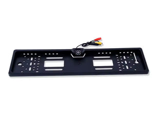 Portatarga con telecamera 2026 Eccezionale con cornice targa europea UE - Visione notturna impermeabile per retrovisione dell'auto e backup retromarcia con 8 LED