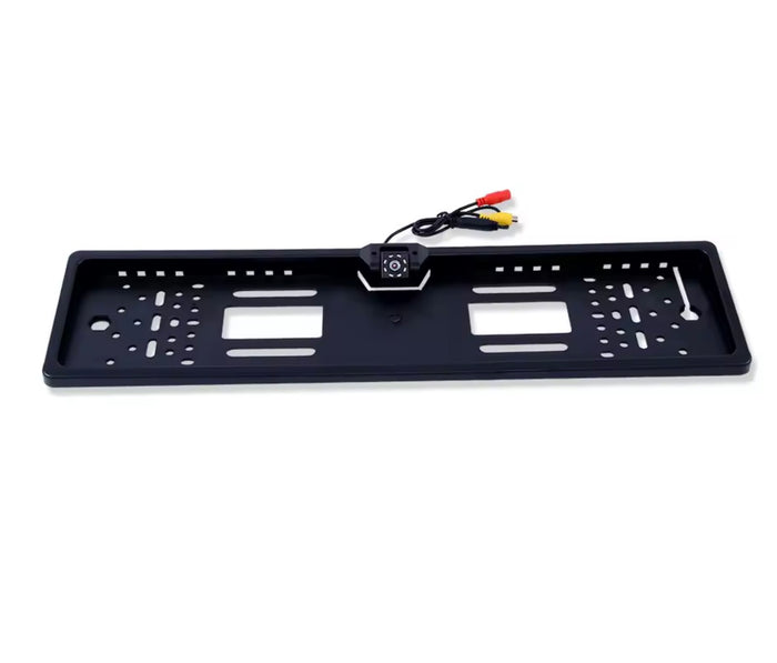 Portatarga con telecamera 2026 Eccezionale con cornice targa europea UE - Visione notturna impermeabile per retrovisione dell'auto e backup retromarcia con 8 LED
