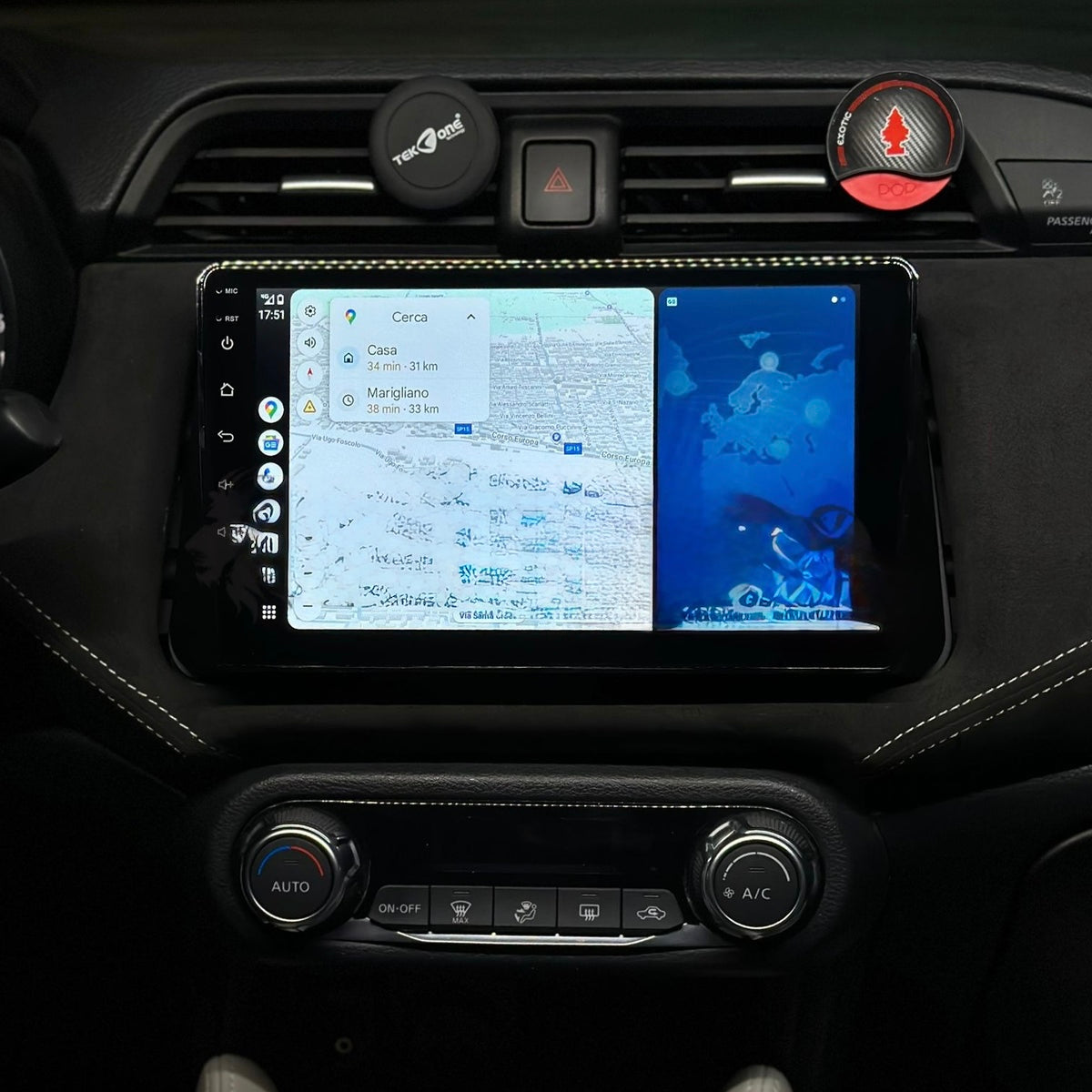 Nissan micra 2017-2023 | 9 Pollici - Mascherina Inclusa - Autoradio 2 Din Android Auto + Carplay / Stereo Touch 8/256GB | Navigatore GPS + Bluetooth + Wifi