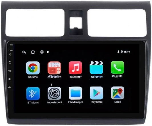 Suzuki Swift anno 2009  | 9 Pollici - Mascherina Inclusa - Autoradio 2 Din Android Auto + Carplay / Stereo Touch 2/32gb | Navigatore GPS + Bluetooth + Wifi