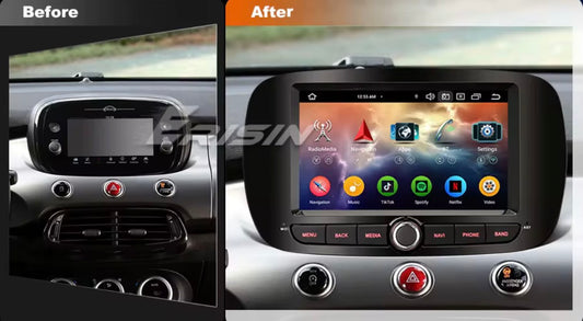 Fiat 500X versione 4-64 GIGA (2014/2020) | 9 pollici - Mascherina Inclusa Autoradio 2 Din Android auto + Carplay / Stereo | USB + Navigatore GPS + Bluetooth + Wifi + USB