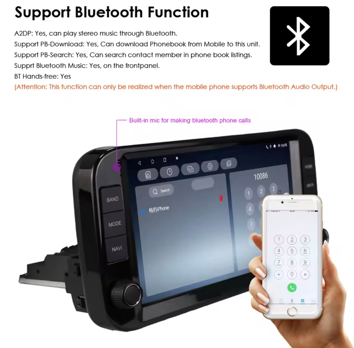 CUSTOM FIT COMPLETO AUTORADIO PANDA 9'' POLLICI ANDROID 12 + MASCHERINA COMPLETO DAL 2013-2026 4/64GB CarPlay+android auto 8-Octacore