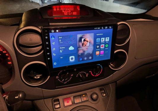Citroen Berlingo (2008/2019) | 9 Pollici - Mascherina Inclusa - Autoradio 2 Din Android Auto + Carplay / Stereo Touch 2/32gb | Navigatore GPS + Bluetooth + Wifi