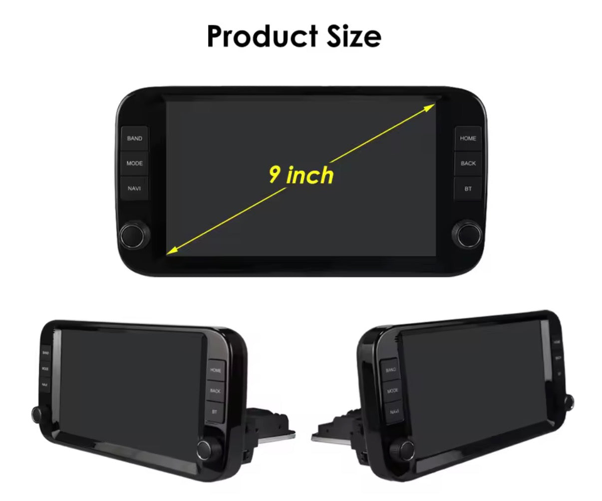 CUSTOM FIT COMPLETO AUTORADIO PANDA 9'' POLLICI ANDROID 12 + MASCHERINA COMPLETO DAL 2013-2026 4/64GB CarPlay+android auto 8-Octacore