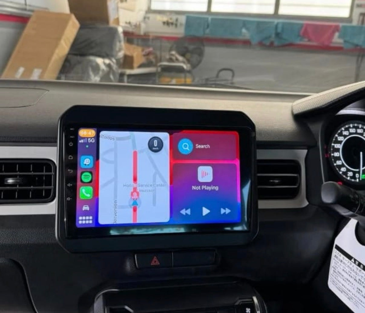 Suzuki ignis anno 2019 | 9” Pollici - Mascherina Inclusa - Autoradio 2 Din Android Auto + Carplay / Stereo Touch  | Navigatore GPS + Bluetooth + Wifi