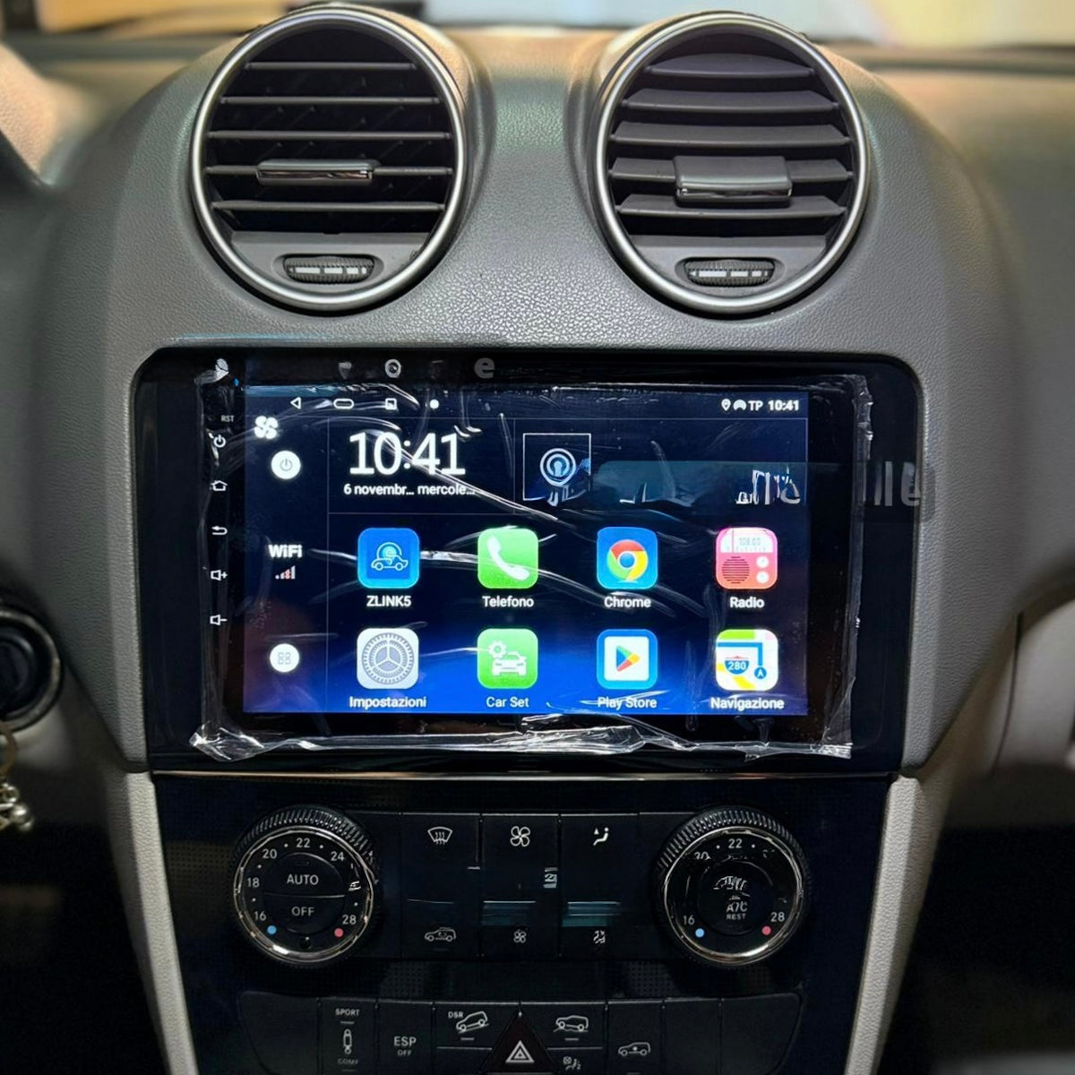 Mercedes ml200/w164 | 9 Pollici - Mascherina Inclusa - Autoradio 2 Din Android Auto + Carplay / Stereo Touch 2/32gb | Navigatore GPS + Bluetooth + Wifi
