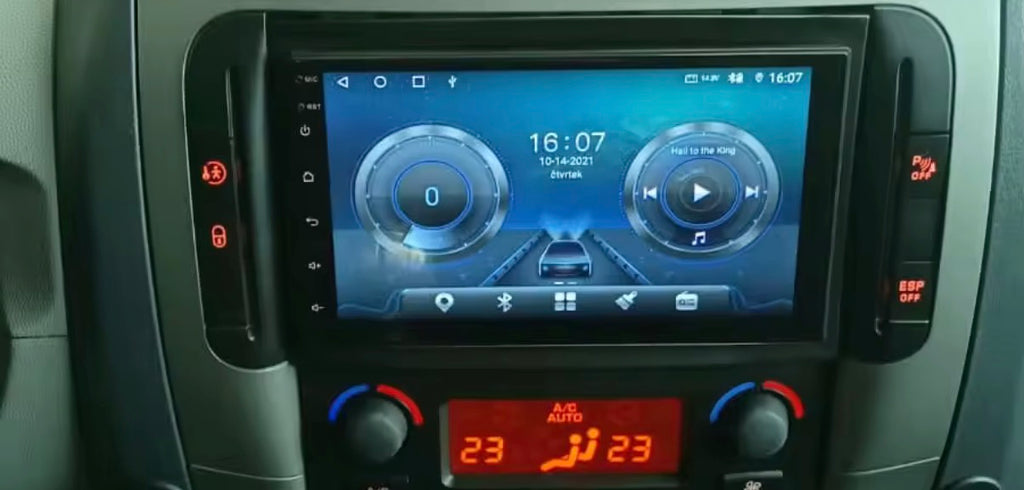 Fiat scudo 2003| 7”pollici 4-64 GB - Mascherina Inclusa Autoradio 2 Din Android auto + Carplay / vw mk7 Stereo Touch | Navigatore GPS + Bluetooth + Wifi+canbas per recupero dei comandi al volante