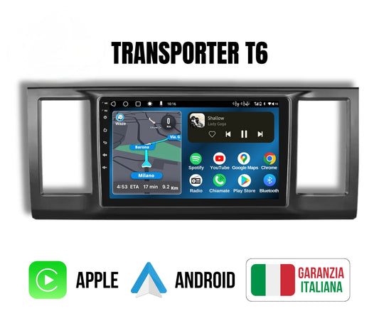 Vw Caravelle Transporter T6 (2015/2020) | 9 Pollici - Mascherina Inclusa Autoradio 2 Din Android Auto + Carplay / Volkswagen Stereo Touch 2/64gb | Navigatore GPS + Bluetooth + Wifi