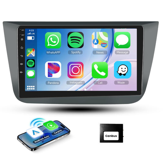 AUTORADIO NAVIGATORE 9" Seat Altea 2006 in poi ANDROID 13- 4GB RAM 64GB ROM IPS DSP CARPLAY