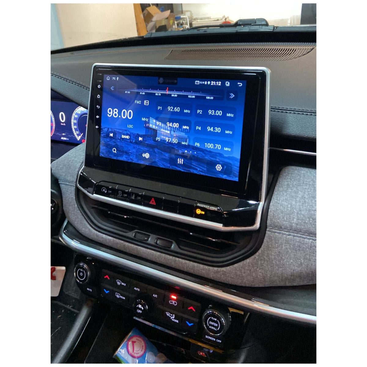 Jeep Compass 2021> / 9” Pollici - Mascherina Inclusa - Autoradio 2 Din Android Auto + CarPlay / Stereo Touch  | Navigatore GPS + Bluetooth + Wifi