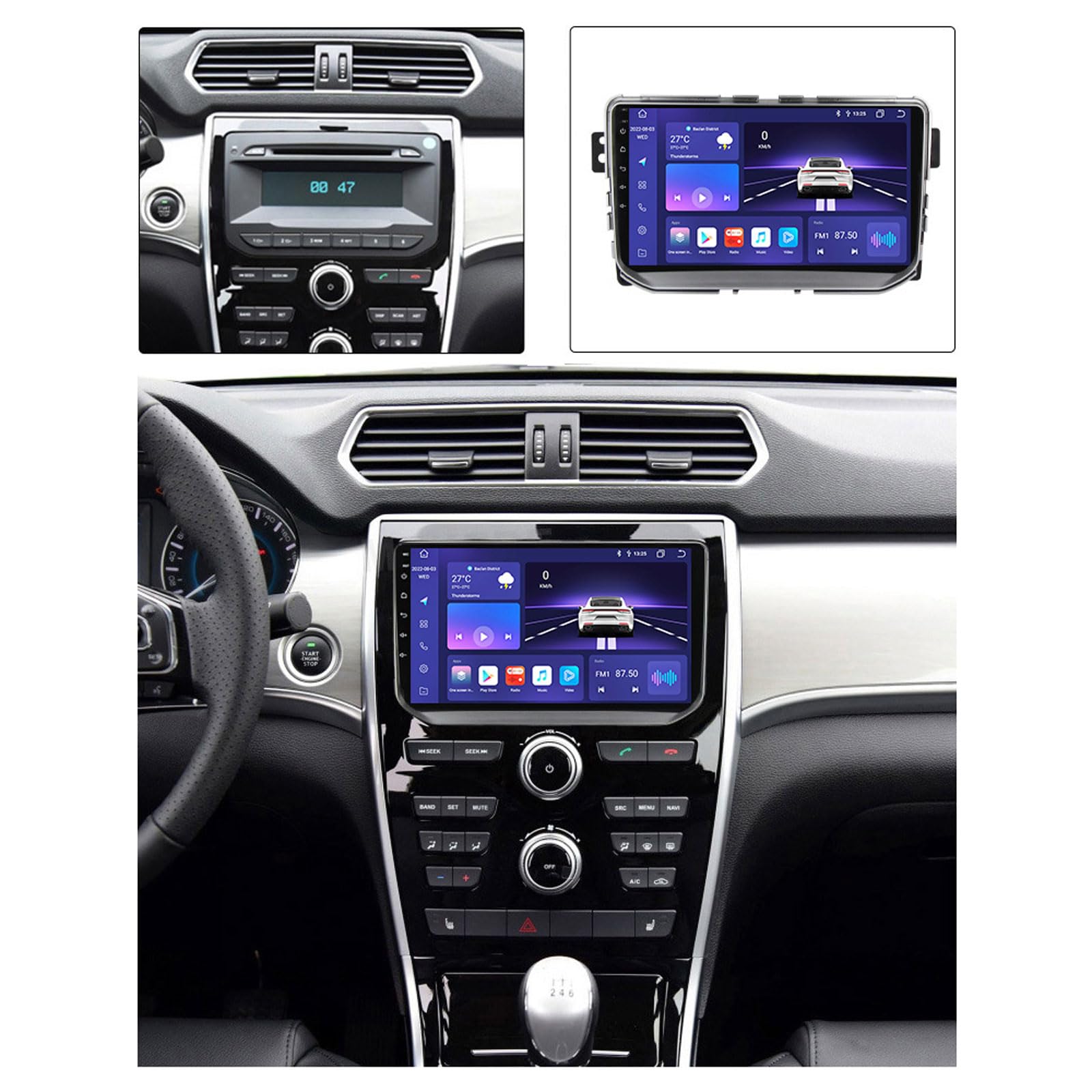 Haval h2  | 9 Pollici - Mascherina Inclusa - Autoradio 2 Din - KIT Completo Per L'installazione INCLUSO - Android Auto + Carplay / Classe B Stereo Touch 2/64gb | Navigatore GPS + Bluetooth + Wifi + USB Per W245 B160 B170 B180 B190 B200