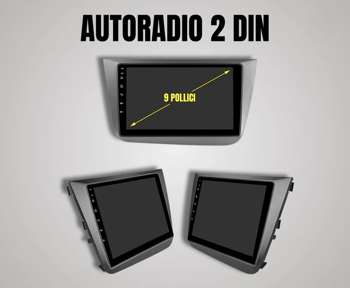 Seat Altea (2004-2015) | 9 Pollici - Mascherina inclusa - Autoradio 2 Din Android auto + Carplay / Stereo Touch 4/64gb | Navigatore GPS + Bluetooth + Wifi