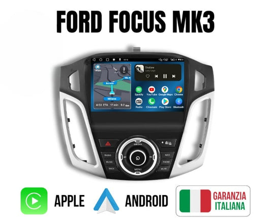 Ford Focus 3 Mk3 (2011/2018) | 9 pollici - MASCHERINA INCLUSA Autoradio 2 Din Android auto + Carplay Stereo Touch | Navigatore GPS + Bluetooth + Wifi 4GB RAM - 64GB Rom