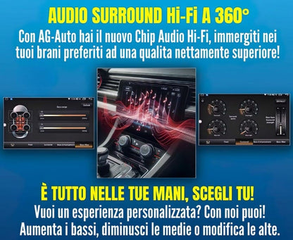 Ford Focus 2 (2004/2012) | 9 pollici - Mascherina Inclusa Autoradio 2 Din Android auto + Carplay / mk2 Stereo Touch  4/64gb | Navigatore GPS + Bluetooth + Wifi