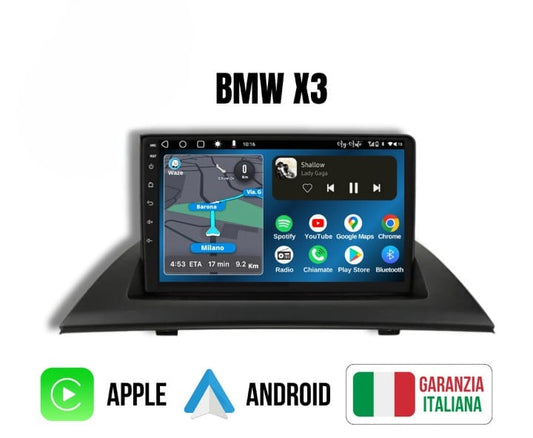 Bmw x3 | 9 Pollici - Mascherina inclusa - Autoradio 2 Din Android auto + Carplay / Stereo Touch 4/64gb | Navigatore GPS + Bluetooth + Wifi