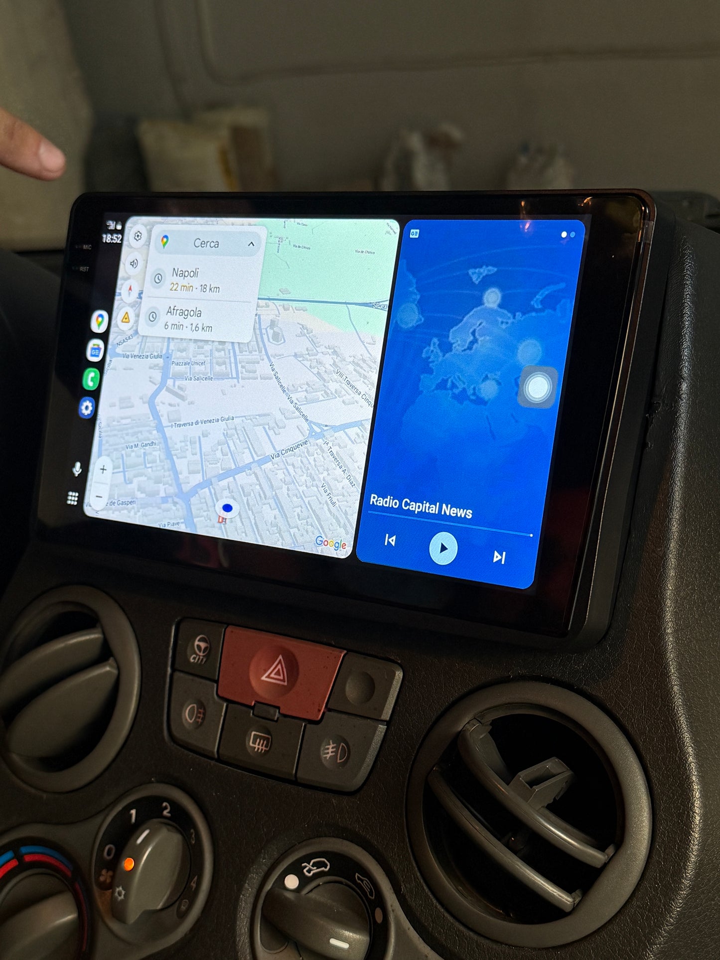 Fiat Panda (2003/2012) - Autoradio scgermo 9'' versione 4-64 Android auto + Carplay / Stereo Touch 9 pollici | USB + Navigatore GPS + Bluetooth + Wifi